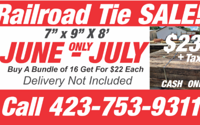 June-July 2024 Railroad Tie Sale